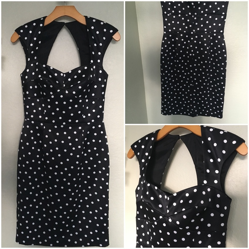 NWOT WHBM polka dot dress size 2